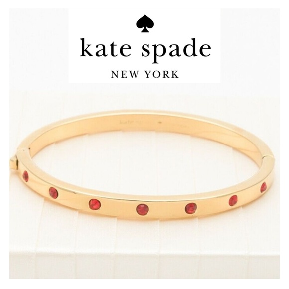 kate spade Jewelry - NIB Kate Spade Set In Stone Red Crystal Bangle